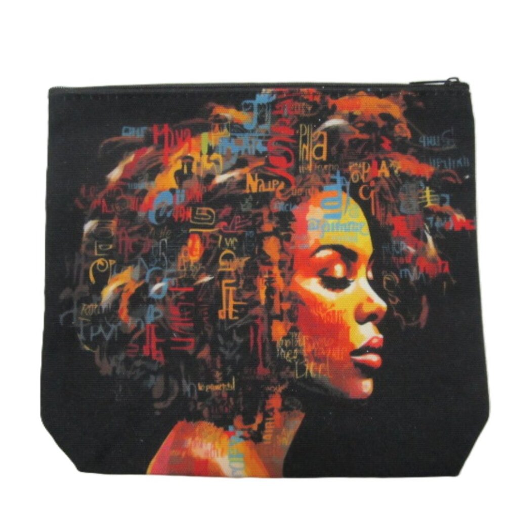 Cosmetic Bag Mirror Brushes Tweezers File Brushes Pen Key PardonMyFro Butter Me - Picture 4 of 6